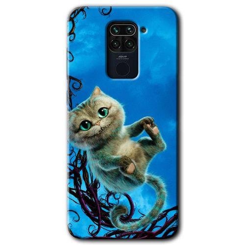 Xiaomi Redmi Note 9 Kılıf HD Desen Baskılı Arka Kapak + Temperli Cam - Çılgın Kedi