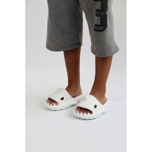 WG500 Köpekbalığı Beyaz Unisex Tam Ortopedik Terlik Shark Slides Cocuk