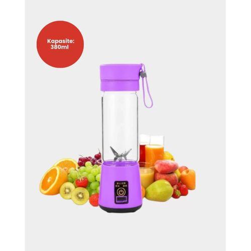 Usb Şarjlı Portatif Blender 380ml Çelik 304 Bıçaklı Mobil Smoothie Maker