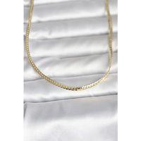 CM 14K Gold Renk Yassı Zincir Model 45 cm Kadın Kolye