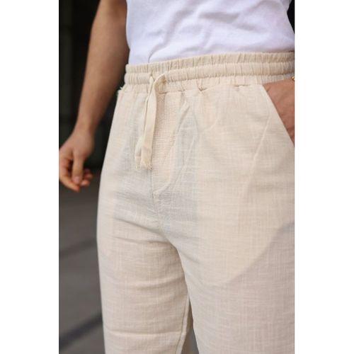 Erkek İthal Yıkamalı Keten Pantolon
