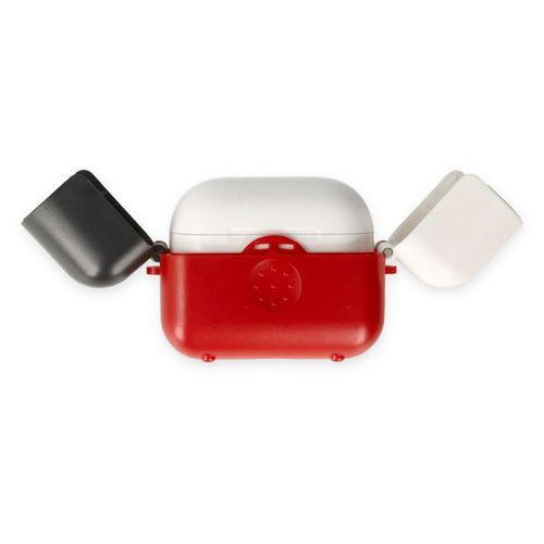 XD Airpods 3 (3.nesil) Basmalı Kılıf - Kırmızı-Siyah-Beyaz