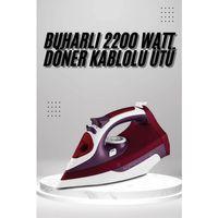 Seramik Tabanlı Kırmızı 2200 Watt Şok Buharlı Ütü