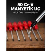 7 Parça Tornavida Seti Manyetik Uç Ergonomik Sap