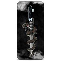 Lopard Oppo Reno 2z Uyumlu Kılıf Tattoo's (11) Tam Koruma Yılan Dövmesi