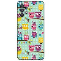 Lopard Samsung Galaxy A32 Uyumlu Kılıf Baykuşlar (37) Silicone Cover