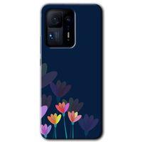 MRCİLETİSİM Xiaomi Mi Mix 4 Kılıf HD Desen Baskılı Arka Kapak+Temperli Cam - Çizim Çiçekleri