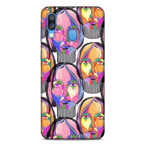 Lopard Samsung Galaxy A40 Uyumlu Kılıf Sürreal Yüzler ♀ (1) Kılıfı Baskılı