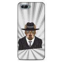 Oppo Rx17 Neo Kılıf Köpek Kıyafetleri (8) Baskılı Kılıf Pitbull Şapka