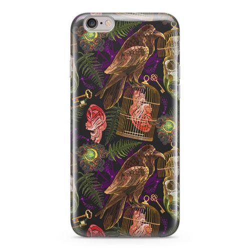 Apple iPhone 6 Plus - 6S Plus Kılıf Tarot Gotik Kuzgun Arka Kapak Koruma Desenli Full Koruyucu
