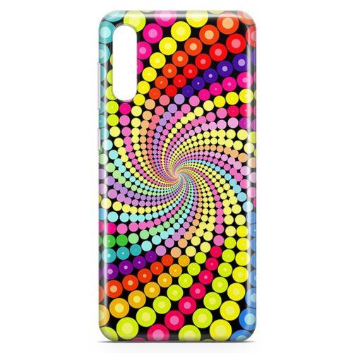Samsung Galaxy A50 Kılıf Renkli Girdap Arka Kapak Koruma Desenli Full Koruyucu