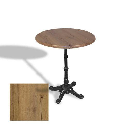 Dockers Çipa 1002 Döküm Ayak Yuvarlak Masa Çap 90cm - (Werzalit, Wermodin ve Allzalit Tabla) - Canyon Palace Oak