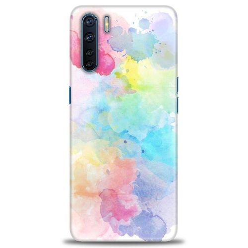 Oppo A91 / Reno 3 Kılıf HD Baskılı Kılıf - Renk Paleti + Tam Ekran Koruyucu