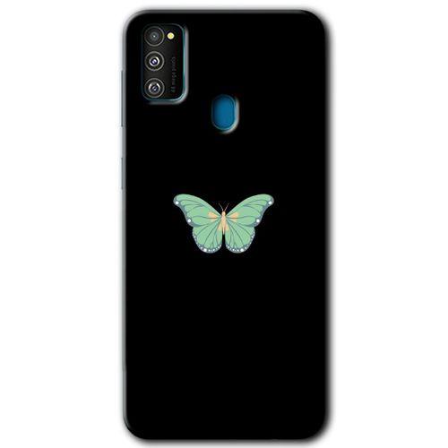 Potkal Hediye Fabrikası Samsung Galaxy M21 HD Baskılı Kılıf + 9D Tam Ekran Koruyucu - Butterfly Tree
