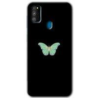 Potkal Hediye Fabrikası Samsung Galaxy M21 HD Baskılı Kılıf + 9D Tam Ekran Koruyucu - Butterfly Tree