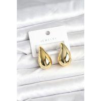 Gold Renk Damla Küpe 30 mm