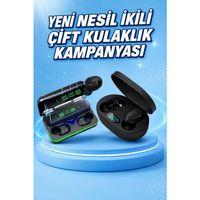 İkili Bluetooth Kulaklık Dijital Göstergeli Uzun Pil Ömrü Yüksek Ses Kaliteli