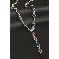 Damla Zirkon Taşlı Çelik Y Kolye