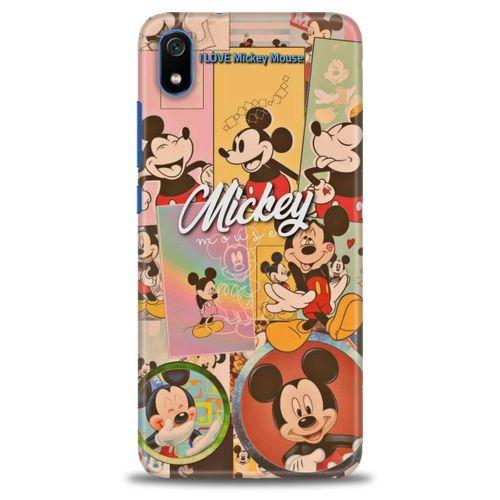 Xiaomi Redmi 7A Kılıf HD Baskılı Kılıf - I Love Mickey + Tam Ekran Koruyucu