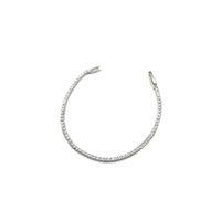 Kare Taşlı Su yolu Bileklik - Gümüş