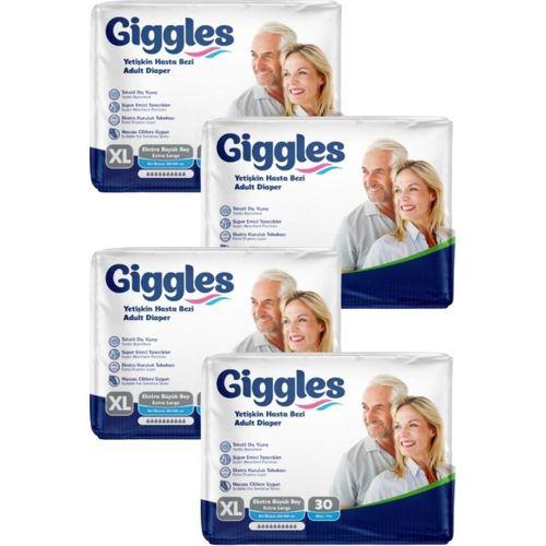 Giggles Belbantlı Yetişkin Hasta Bezi Extra Large Xl 30 Lu x 4 Adet