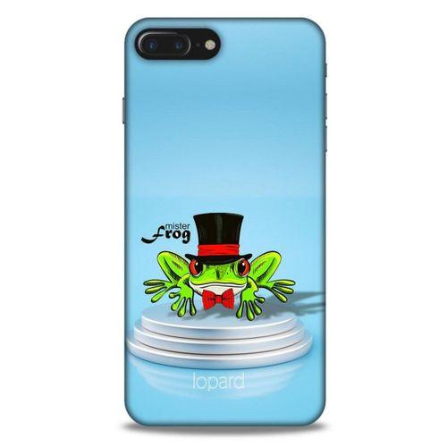 Apple Iphone 8 Plus Kılıf FunnyMaX (7) Telefon Kılıfı Açık Mavi Kurbağa