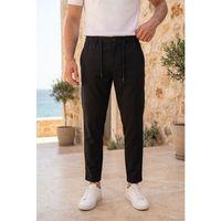 Partain Havuç Kesim Bezayağı Kumaş Boyfriend Kalıp Jogger Erkek Pantolon - Siyah