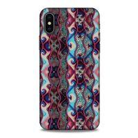 Apple iPhone XS Kılıf Baskılı Özel Seri Taşlı (40) Fit Silikon Kılıf