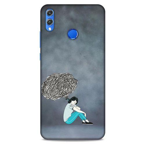 Huawei Honor 8x Kılıf Depresyon (5) Koruma Kabı Fuşya