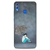 Huawei Honor 8x Kılıf Depresyon (5) Koruma Kabı Fuşya