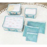 Baby 6'lı Desenli Fileli Bavul Valiz İçi Düzenleyici Çok Amaçlı Organizer  yeşil