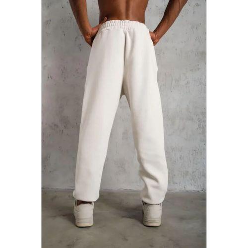 Erkek Üç İplik Alt Eşofman Lastikli - Beyaz