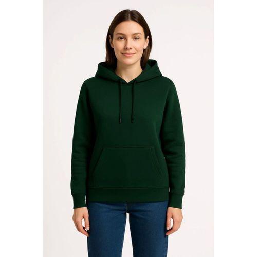 Üç İplik Kapüşonlu Kanguru Çepli SweatShirt Hoodie - Haki