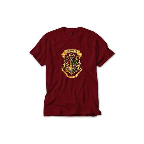 Harry Potter Hogwarts Logo Renkli Tişört Sarı Renkli