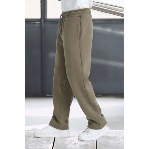 Baggy Kalıp 3 İplik Şardonlu Erkek Eşofman Altı - Avcı Yeşili