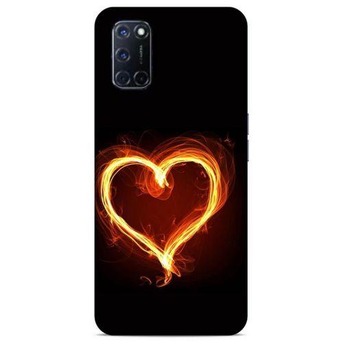 Lopard Oppo A52 Uyumlu Kılıf FireX (24) Darbe Emici Kılıf Ateşli Kalp