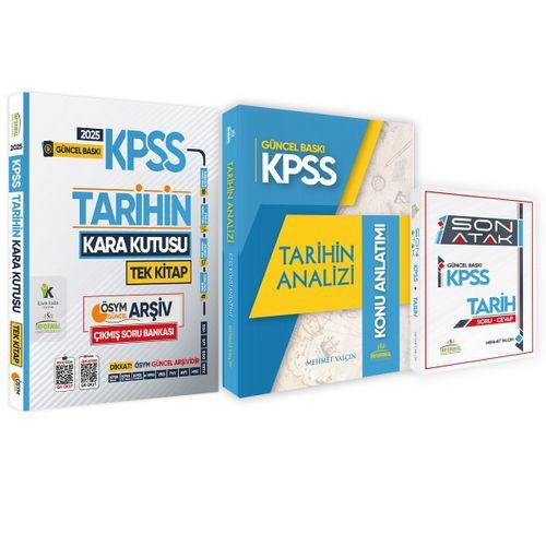 2025 KPSS Tarih 3lü Set Kara Kutu - Son ATAK - Tarihin Analizi Konu Anlatım-Soru Bankası SETİ