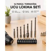 Metal Gövdeli 16lı Bits Seti Çok Amaçlı Tornavida Uçları