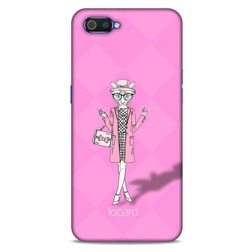 Oppo Realme C2 Kılıf FunnyMaX (21) Koruyucu Kapak Şeker Pembe Kedi