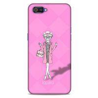 Oppo Realme C2 Kılıf FunnyMaX (21) Koruyucu Kapak Şeker Pembe Kedi