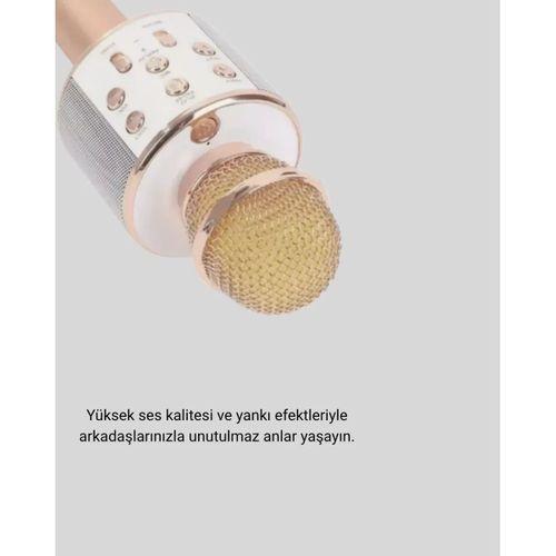 Kablosuz Karaoke Mikrofon Usb Aux Destekli Parti Ve Eğlence İçin