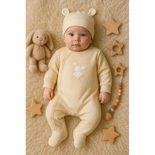 Waffle Tavşanlı Erkek Tulum %100 Pamuk