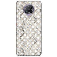 Mermer Desenli (37) Tema Silicone Cover Gümüş Gri Xiaomi Poco F2 Pro Kılıf