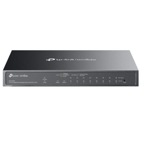 TP-LINK OMADA ES210GMP 10 PORT GIGABIT + 8-PORT POE+ YÖNETİLEBİLİR 123W POE METAL KASA SWITCH
