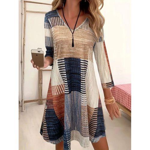 Kadın Uzun Kollu V Yaka Süprem Mini Elbise