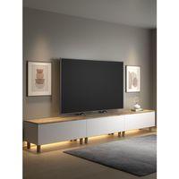 Nora Bohem Ledli Tv Ünitesi 300 Cm 3 Kapaklı Dolaplı Atlantik Çam / Beyaz