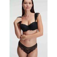 Balenli Destekli Dolgulu Askı Detaylı Puantiyeli Dantelli Sütyen Ve Slip Takım