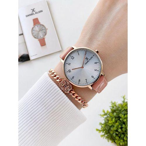 Daniel Klein Deri Kordonlu 2 Yıl Garantili 3 Atm Suya Dayanıklı Kadın Kol Saati+Bileklik BD.12810.5