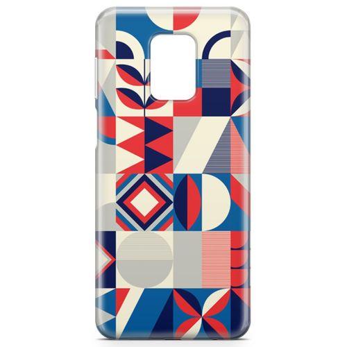 Xiaomi Redmi Note 9 Pro Kılıf Modern Geometri Arka Kapak Koruma Desenli Full Koruyucu