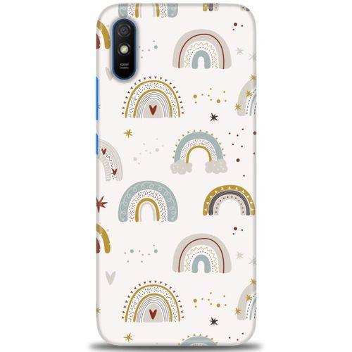 Xiaomi Redmi 9A Kılıf HD Baskılı Kılıf - Gökkuşağı + Tam Ekran Koruyucu